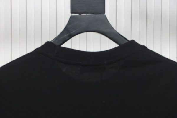 Balenciaga 25ss gradient letter embroidery short sleeve black