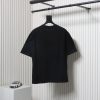 Balenciaga 25ss gradient letter embroidery short sleeve black