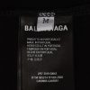 Balenciaga 25ss gradient letter embroidery short sleeve black
