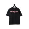 Balenciaga 25ss gradient letter embroidery short sleeve black