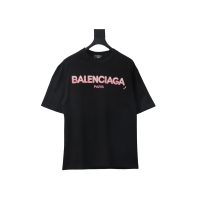 Balenciaga 25ss gradient letter embroidery short sleeve black Balenciaga 25ss gradient letter embroidery short sleeve black
