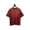 balenciaga_25ss_washed_cola_embroidery_fried_color_hole_short_sleeved_t_shirt_red_1C493F2D3BA11 Balenciaga 25ss washed cola embroidery fried color hole short-sleeved T-shirt red