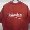 balenciaga_25ss_washed_cola_embroidery_fried_color_hole_short_sleeved_t_shirt_red_1C493F2D43F17 Balenciaga 25ss washed cola embroidery fried color hole short-sleeved T-shirt red