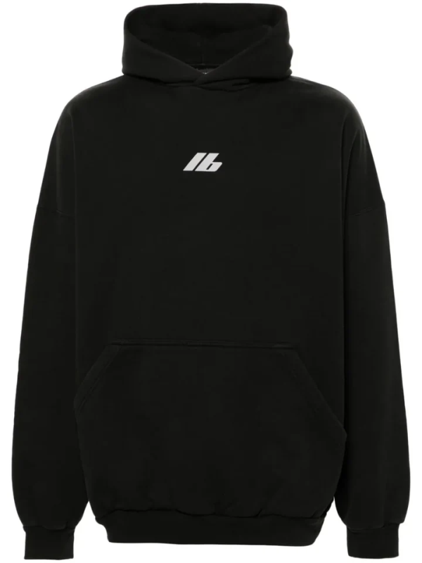 BALENCIAGA - Activewear Hoodie Faded Black BALENCIAGA - Activewear Hoodie Faded Black