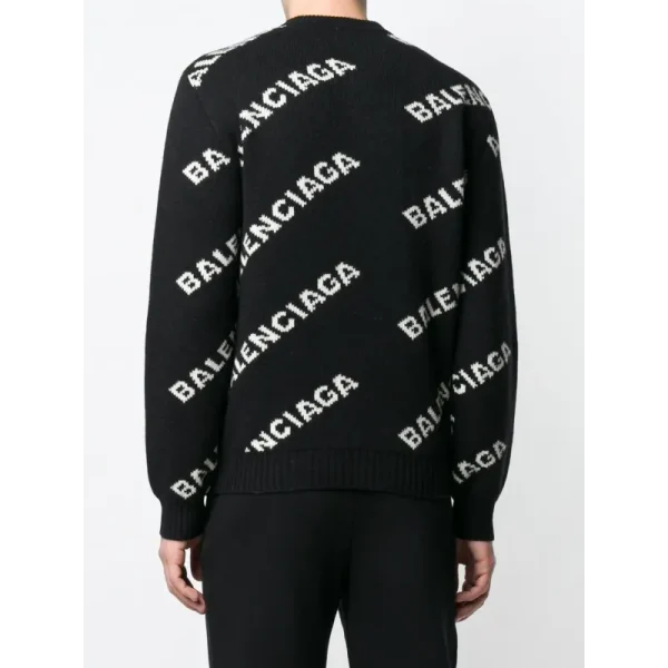 balenciaga_allover_logo_sweater_1BEEFE2D6B813 BALENCIAGA Allover Logo Sweater