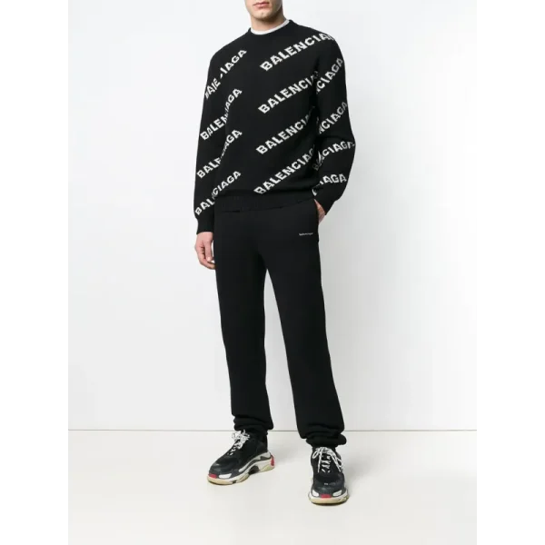 balenciaga_allover_logo_sweater_1BEEFE2D7F115 BALENCIAGA Allover Logo Sweater