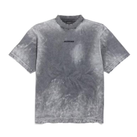 Balenciaga Back T-Shirt Medium Fit in grey painted vintage jersey Balenciaga Back T-Shirt Medium Fit in grey painted vintage jersey