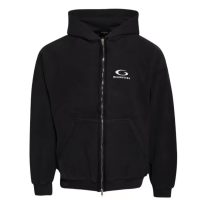BALENCIAGA Black Inside Out Loop Sports Icon Zip Hoodie BALENCIAGA Black Inside Out Loop Sports Icon Zip Hoodie