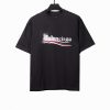 Balenciaga Blurred Coke Printed Short Sleeve Navy Balenciaga Blurred Coke Printed Short Sleeve Navy