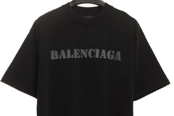 balenciaga_blurred_logo_short_sleeve_1C0CA08490212 Balenciaga Blurred LOGO Short Sleeve