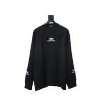 Balenciaga Embroidered Knitted Sweater Black
