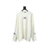 Balenciaga Embroidered Knitted Sweater White Balenciaga Embroidered Knitted Sweater White