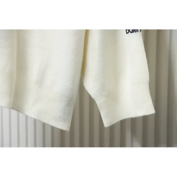 balenciaga_embroidered_knitted_sweater_white_1CEC3FC2F281D Balenciaga Embroidered Knitted Sweater White