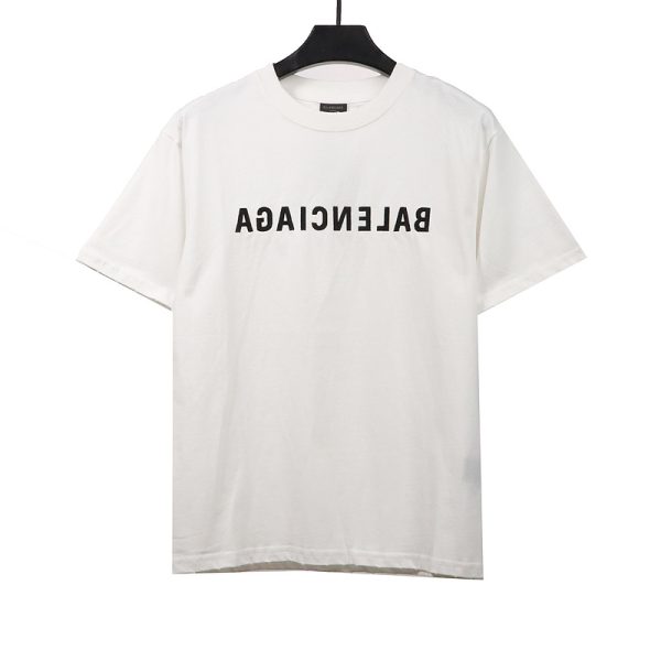 Balenciaga embroidered letters distressed short sleeves Balenciaga embroidered letters distressed short sleeves