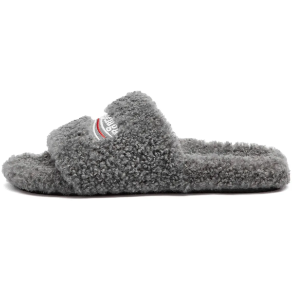 Balenciaga Furry Slide Dark Grey