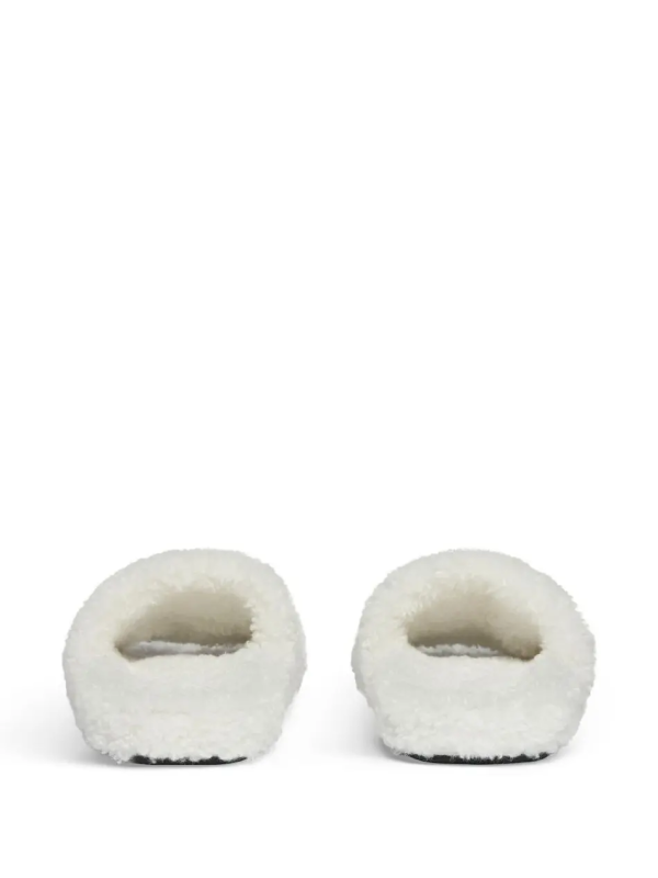 Balenciaga Furry Slides White