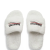 Balenciaga Furry Slides White