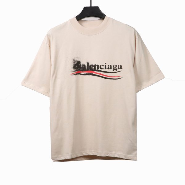 Balenciaga fuzzy cola print short-sleeve white Balenciaga fuzzy cola print short-sleeve white