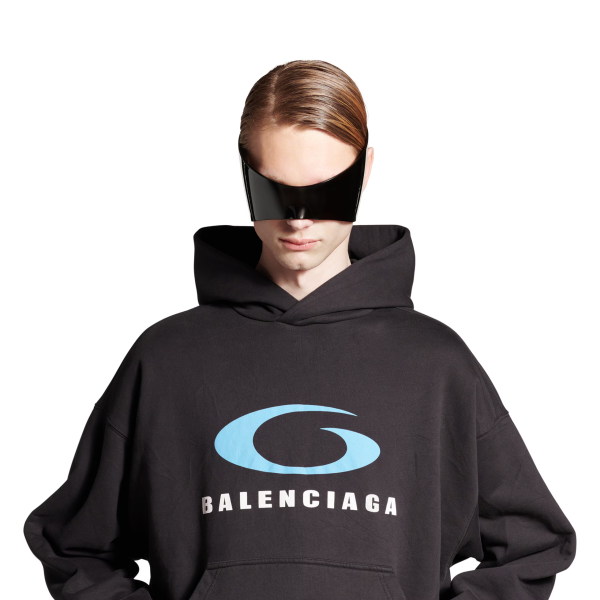 balenciaga_men_s_loop_sports_icon_hoodie_medium_fit_in_black_1C9A24BA8ED17 BALENCIAGA Men's Loop Sports Icon Hoodie Medium Fit in Black