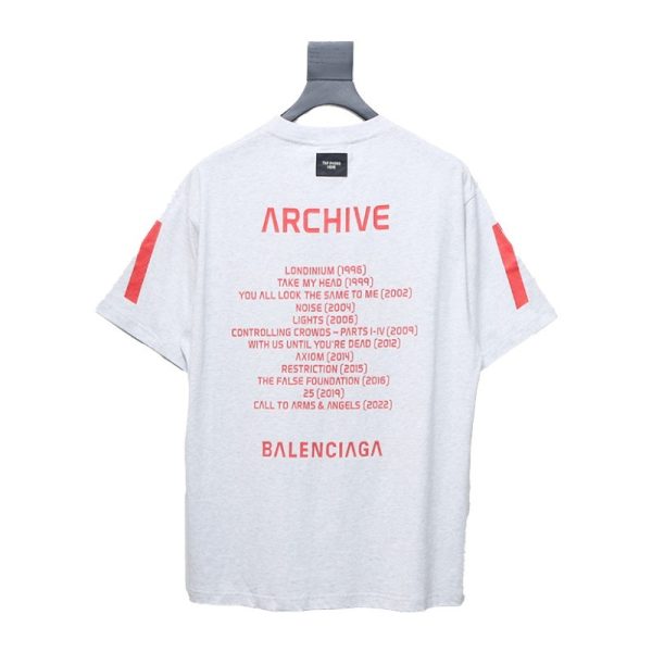 Balenciaga Music capsule collection cracked arrow print short sleeves