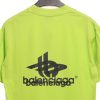 balenciaga_overlapping_logo_short_sleeve_green_1C0CA2307A11D Balenciaga Overlapping LOGO Short Sleeve Green