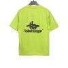 Balenciaga Overlapping LOGO Short Sleeve Green Balenciaga Overlapping LOGO Short Sleeve Green