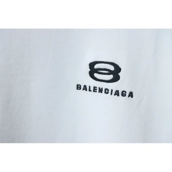 Balenciaga Splicing Ribbon Hoodies White
