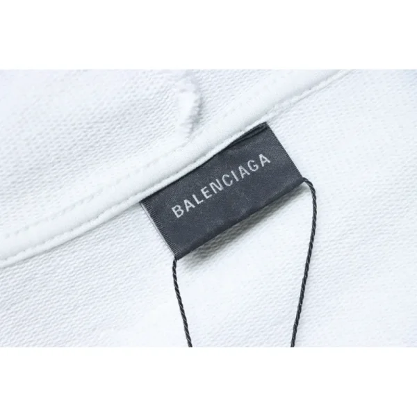 Balenciaga Splicing Ribbon Hoodies White