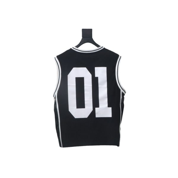 Balenciaga wool intarsia basketball vest Balenciaga wool intarsia basketball vest