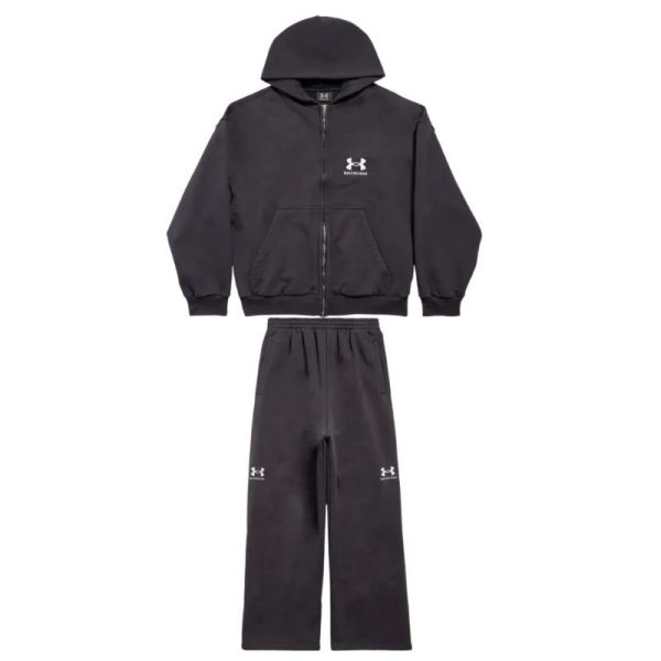 Balenciaga x Under Armour Zip Up Hoodie 'Black/White' +Balenciaga x Under Armour Baggy Sweatpants 'Black/White' Balenciaga x Under Armour Zip Up Hoodie 'Black/White' +Balenciaga x Under Armour Baggy Sweatpants 'Black/White'