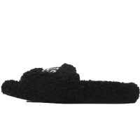 BalenciagaFurry Slides 'Cities Paris Black'