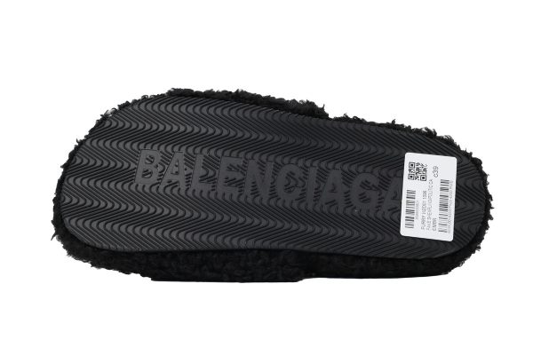 balenciagablack_and_white_label_1D33959D2CC18 BalenciagaFurry Slides 'Cities Paris Black'