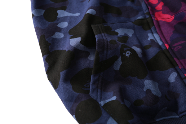BAPE Color Camo 1/2 Shark Full Zip Hoodie Navy Camo