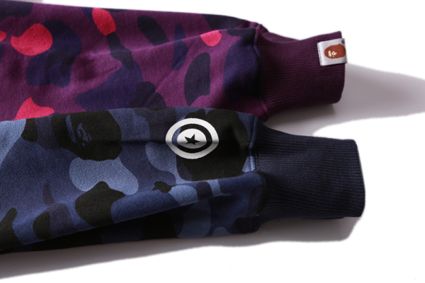 BAPE Color Camo 1/2 Shark Full Zip Hoodie Navy Camo