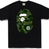 BAPE Color Camo Big Ape Head Tee Black Green