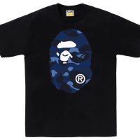 BAPE Color Camo Big Ape Head Tee Black/Navy