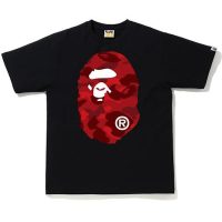 BAPE Color Camo Big Ape Head Tee Black/Red