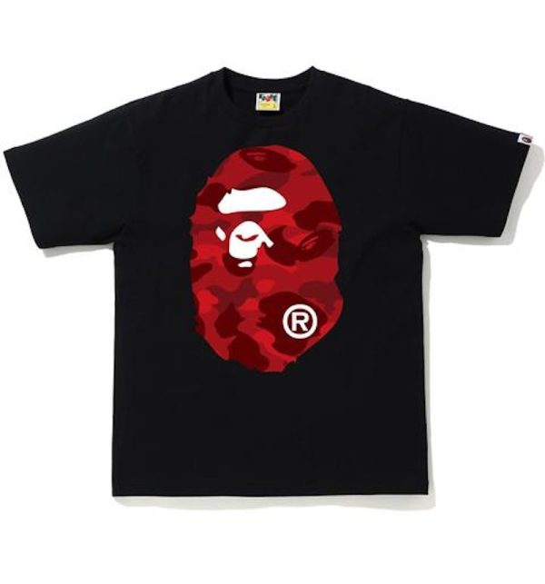 BAPE Color Camo Big Ape Head Tee Black/Red BAPE Color Camo Big Ape Head Tee Black/Red