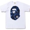 BAPE Color Camo Big Ape Head Tee White Blue BAPE Color Camo Big Ape Head Tee White Blue