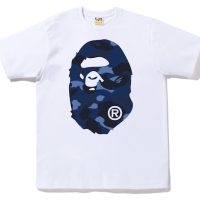 BAPE Color Camo Big Ape Head Tee White Blue