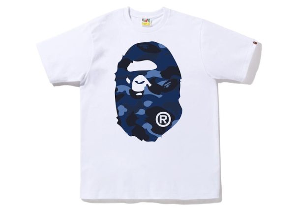 BAPE Color Camo Big Ape Head Tee White Blue BAPE Color Camo Big Ape Head Tee White Blue