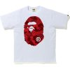BAPE Color Camo Big Ape Head Tee White/Red BAPE Color Camo Big Ape Head Tee White/Red