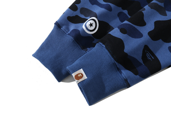 BAPE COLOR CAMO SHARK ZIP HOODIE NAVY 4580793329572