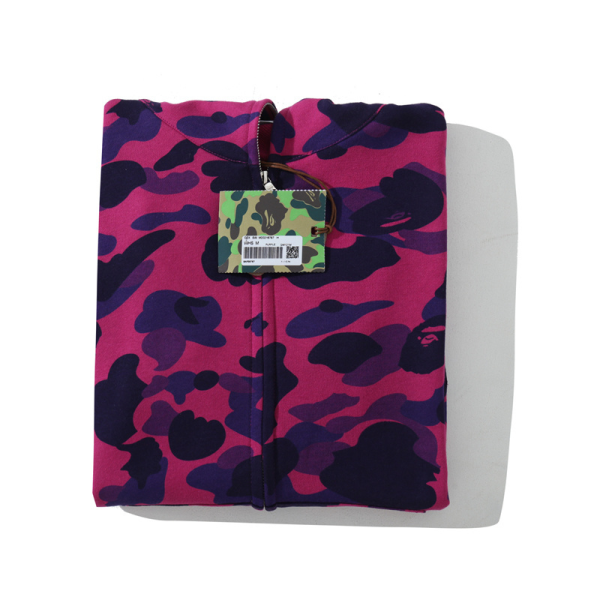 BAPE Color Camo Shark Zip Hoodie Purple 4580793338444