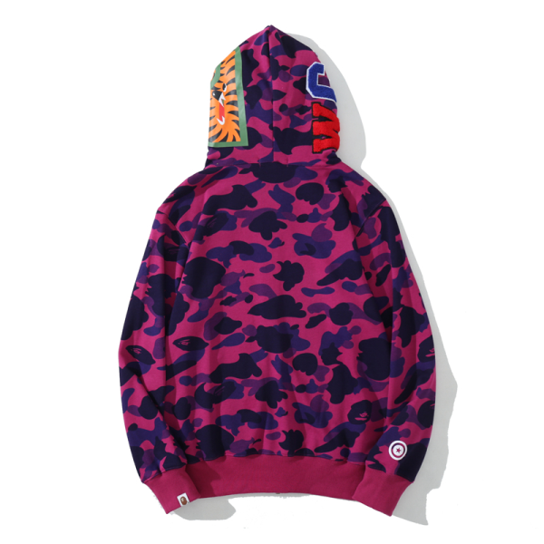BAPE Color Camo Shark Zip Hoodie Purple 4580793338444