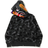 BAPE Color Camo Tiger Shark Wide Full Zip Double Hoodie BAPE Color Camo Tiger Shark Wide Full Zip Double Hoodie