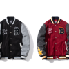 BAPE CREW VARSITY JACKET Black & Red