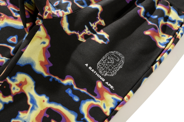 bape_honeycomb_transform_camo_dandy_upstart_casual_pants_1AE1D14EF0815 BAPE FW23 full-print letter series shark loose version trousers and sweatpants