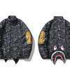 BAPE Shark Starry Sky Cotton Coat Black