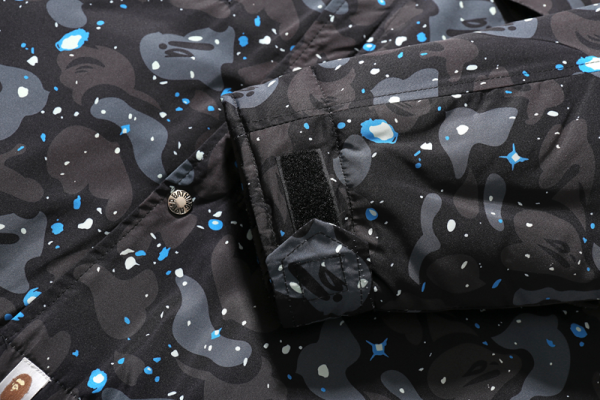 BAPE Shark Starry Sky Cotton Coat Black